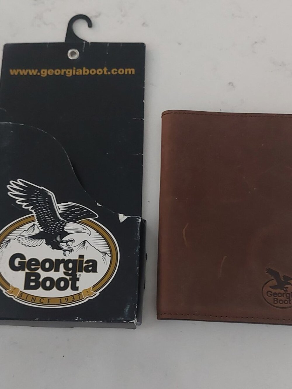 NEW Georgia Boot Genuine Leather Bifold Card Wallet *READ DESCRIPTION*
